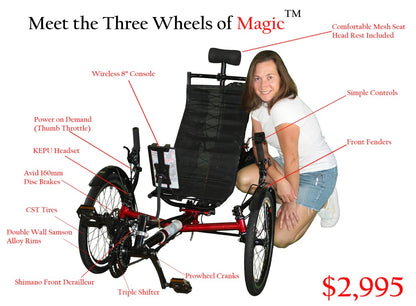 Three Wheels of Magic - All Electric Recumbent Trike