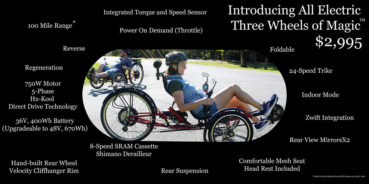 Three Wheels of Magic - All Electric Recumbent Trike